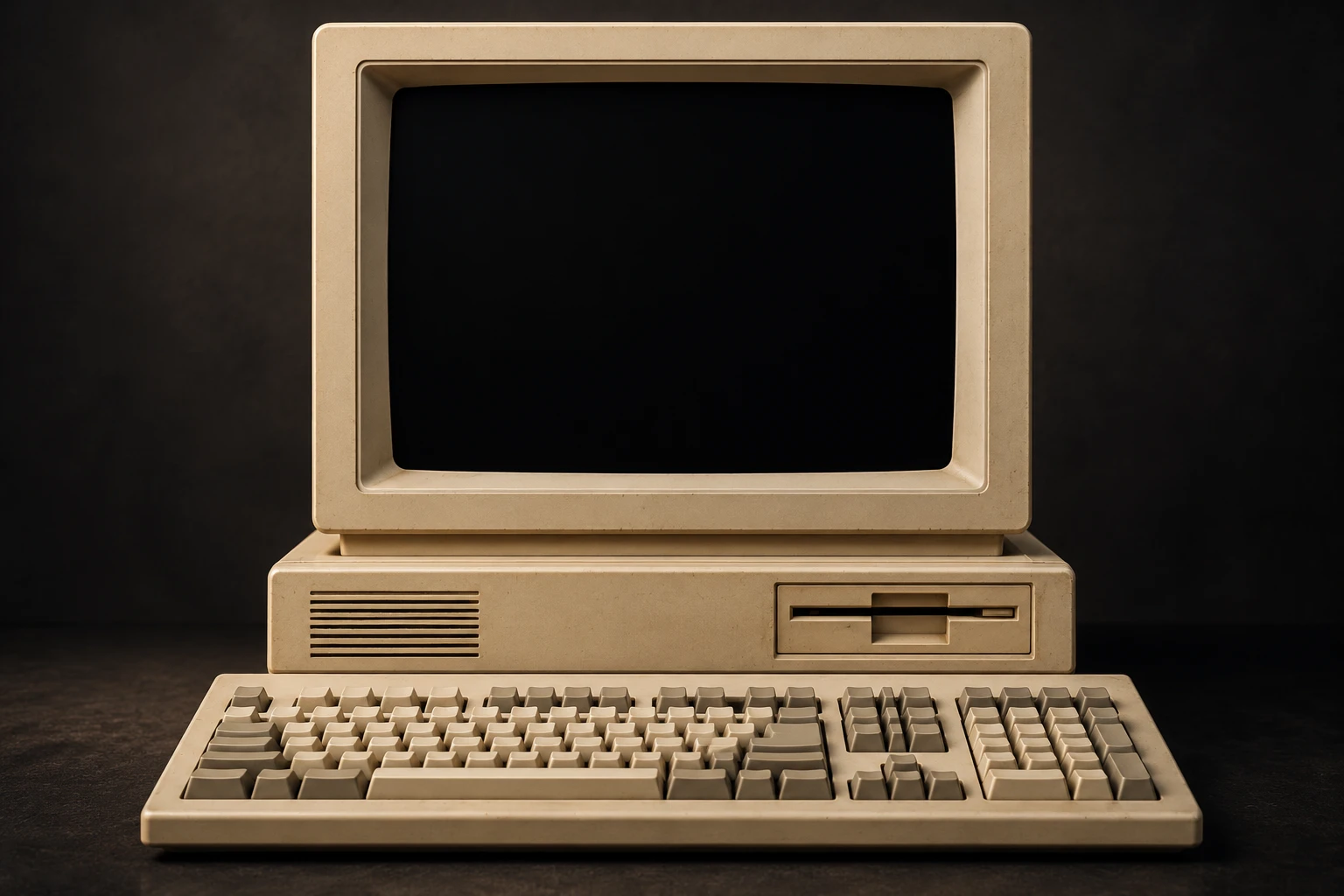 Computadora vintage con los proyectos de bloque.dev
