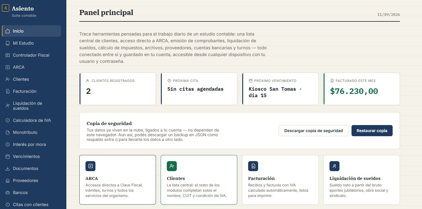 Asiento — suite contable