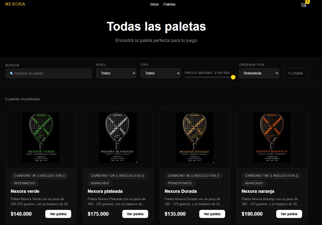 Nexora — tienda de pádel