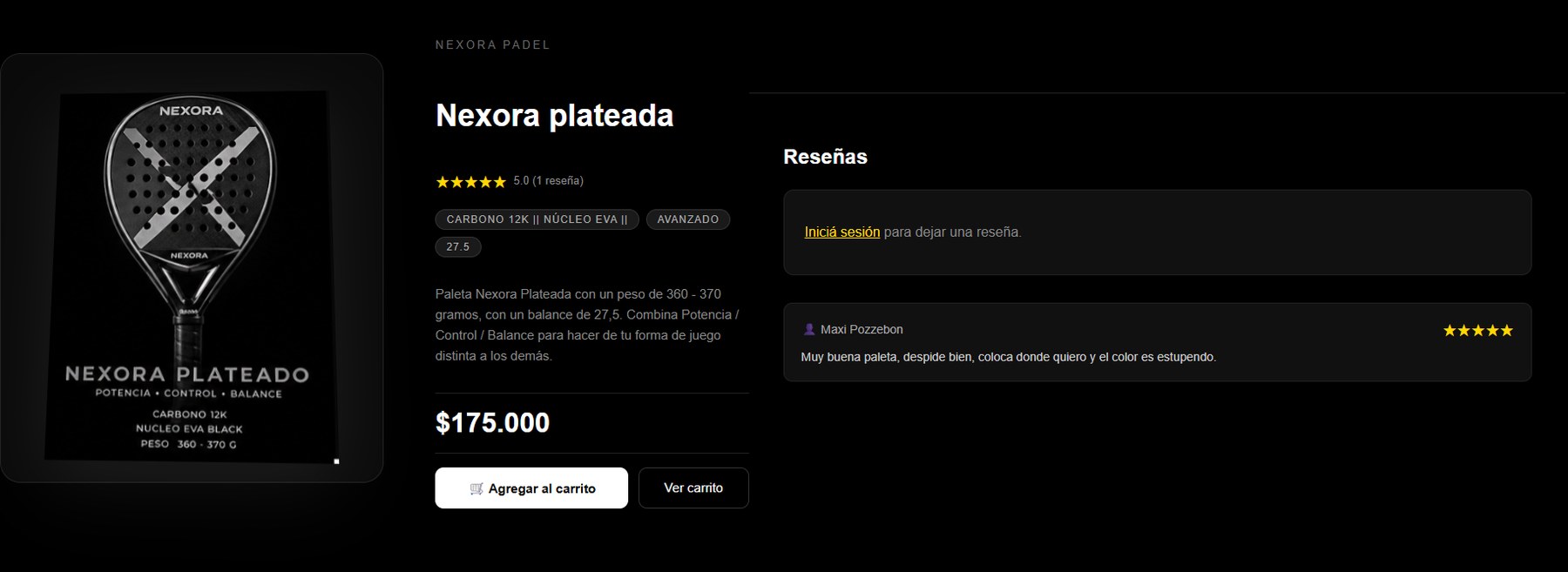 Nexora — tienda de pádel